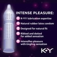 thumbnail image 3 of K-Y Intense Latex Condoms, Discreetly Packaged With Silicone-Based Lubricant, Ribbed & Dotted With Specially Formulated Lube To Intensify Her Pleasure, 48 Count, 3 of 11