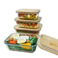 thumbnail image 2 of JS Gourmet - Ensemble de 3 Contenants Alimentaires, Couvercle en Bambou, Va au Four, 2 of 5