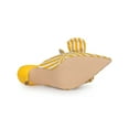 thumbnail image 3 of BLISSFUL STEP Women's Stiletto Heel Mules Pointed Toe Stripe Bow Slip-On Dress Shoes Yellow 7, 3 of 7