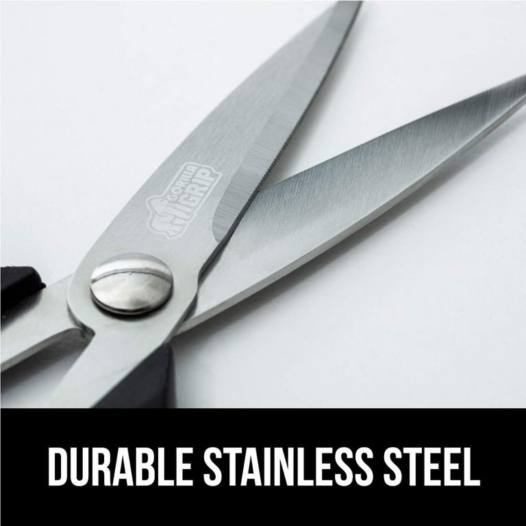 Heavy-Duty 9.5 in. Grey Multi-Purpose Stainless Steel Kitchen Scissors  Poultry Shears
