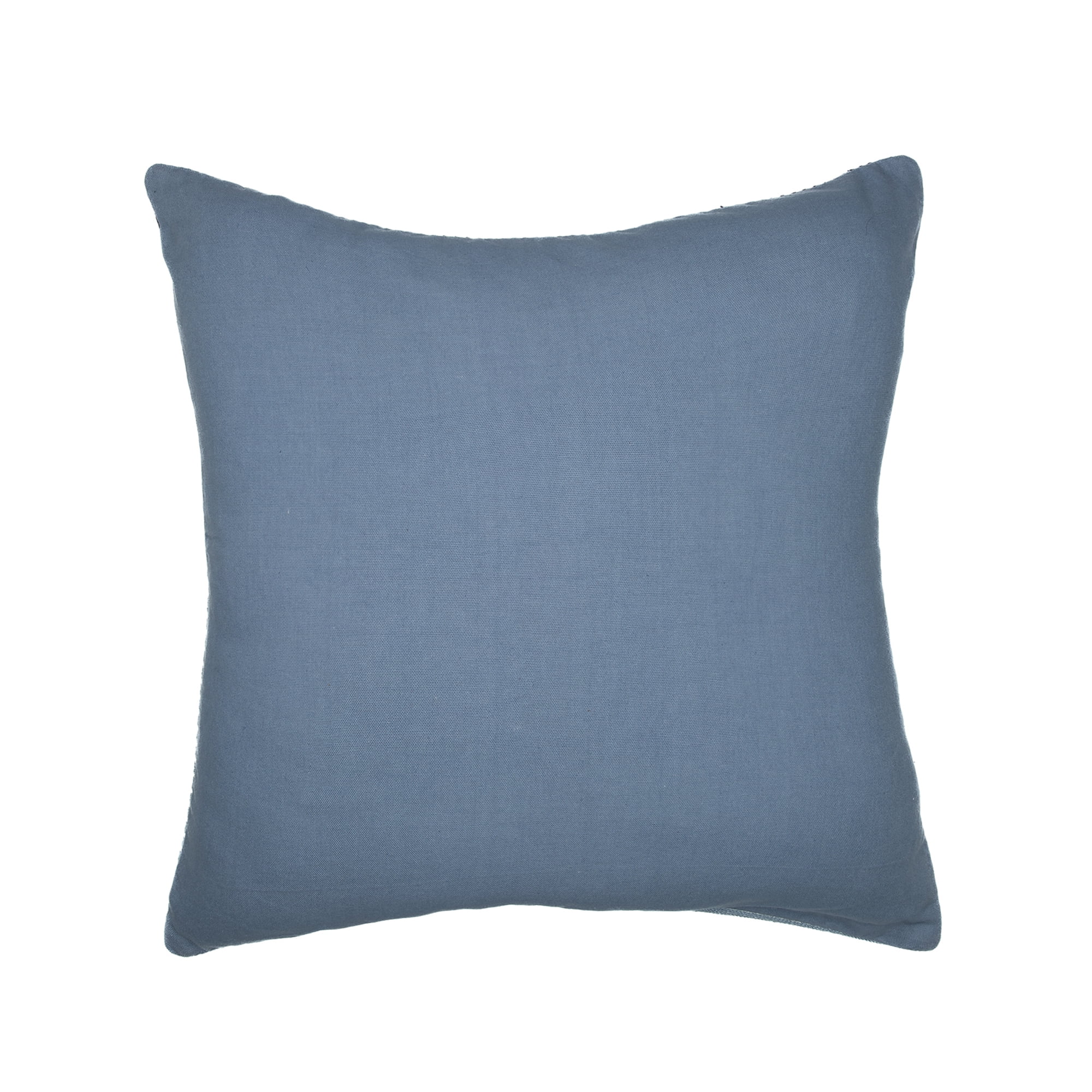 Ox Bay and Stacy Garcia 24" x 24" Blue/White Embroidered Geometric Cotton Adult Decorative Throw Pillow Cover