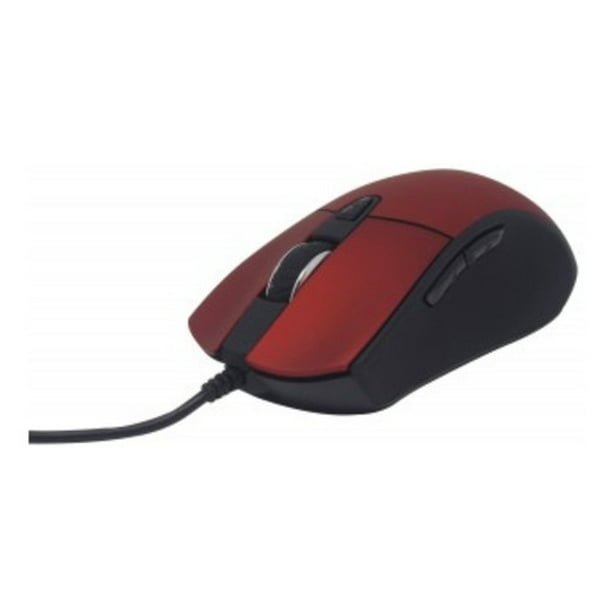 Mouse Alámbrico Ergonómico USB Naceb 6 Botón Antiderrapante Rojo Naceb Technology Modelo NA-0115R