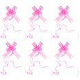 thumbnail image 1 of Unique Bargains 2.8inch Pull Bows Present Wrapping String Bows Ribbon Gold Thread Style Pink 40 Pack, 1 of 6