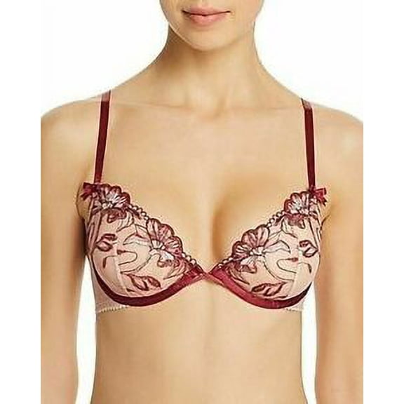 Palindrome Petal Floral-Lace Underwire Bra 36D Cherry