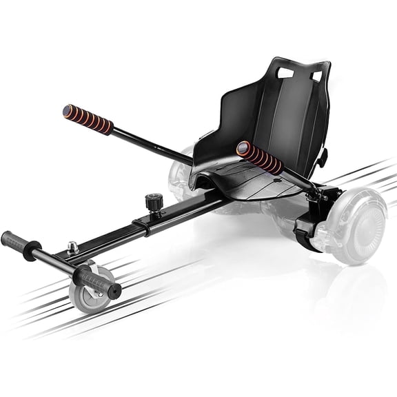 SIMATE Hoverboard Go Kart Seat Attachment for 6.5''-10'' Scooter for Kids 6 , Adjustable Frame Length