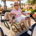 thumbnail image 3 of Golf Cart Seat Covers for 2 Seater, Vintage Octopus Soft Microfiber Cart Seat Towel Blanket, Beige Nautical Coastal Retro Absorbent Breathable Non Slip Bench Seats Protector for Golf Course 51"x31", 3 of 9