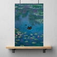 thumbnail image 4 of Lienzo vintage de Monet para pared, famosas pinturas al óleo, Monets, lirios de agua, póster de gato negro, estampado floral de gato divertido, galería abstracta de granja, decoración estética de la h, 4 of 4