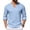 Light Blue, variant on Men's Cotton Linen V Neck Shirt Casual Long Sleeve Solid Color Summer Beach Tops, 3XL