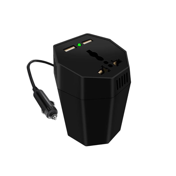 Riwesomey Inversor de energía para automóvil 100W DC 12V a AC 220V / 110V Convertidor solar de onda sinusoidal modificada con puertos de carga USB Vehículos, repuestos y accesorios Mis No.2