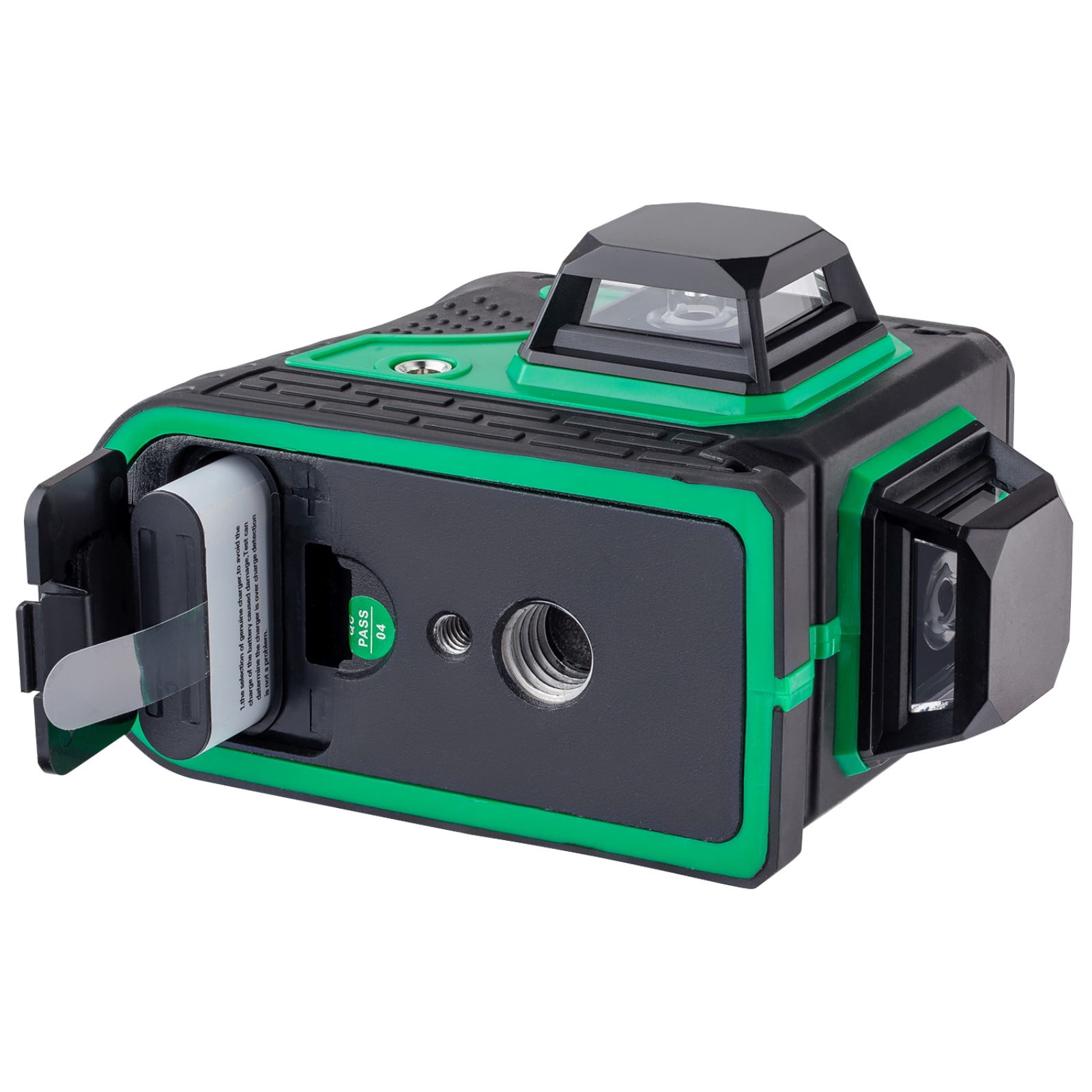 12 Line Green  Laser Level-100ft/30m-6000mah Rechargeable-3x360 Rotary Laser Level,IP54 Laser Levels Self/Manual Leveling with Rotary base,Carrying Pouch for Construction,Home Renovation