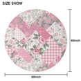thumbnail image 6 of Pioneer Flower Floral Print Pattern Round Tablecloth 60"x60",Wrinkle Wipeable Table Cloth for Kitchen Dining Room Picnic Patio Party, 6 of 6