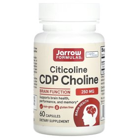 Jarrow Formulas CDP Choline , Supports Brain Function, 250 mg, 60 Caps