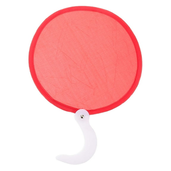 Niceauty Foldable Red Round Handheld Fan Portable Plastic Decorative Fan Perfect for Weddings and Outdoor Events