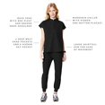 thumbnail image 2 of FIGS Rafaela Haut de Blouse à Col Mandarin pour Femmes, Noir, S, 2 of 2