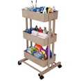 thumbnail image 2 of 3 Tier Rolling Storage Utility Cart on Wheels Moveable Organizer, 2 of 8