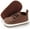 07 Brown, variant on Baby Boys Girls Oxford Shoes Hard Bottom Lace Up Sneaker PU Leather Moccasin Infant Toddler First Walker Uniform Dress Loafer Shoes 3-18 Months