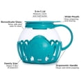 thumbnail image 3 of MicroPop Popcorn Popper, cristal, tapa 3 en 1, apto para lavavajillas, tamaño familiar, 3 cuartos de galón, verde azulado, 3 of 3