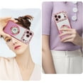 thumbnail image 3 of Compatible with iPhone 17 Pro Max Magnetic Glitter Case Compatible with Magsafe Luxury Bling Rhinestone Case with Logo View Plating Sparkle Diamond Camera Lens Protection for Women Girls, 3 of 6