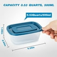 thumbnail image 5 of KK 10PCS Food Storage Containers,Freezer Microwave safe,Food Container Sets,BPA Free Plastic Meal Prep Containers & Kitchen Set,Lunch Containers,use for School,Work and Travel,0.53 Quarts Per Box., 5 of 7