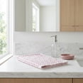 thumbnail image 5 of Unique Bargains Checkered Cotton Soft Absorbent Hand Towel Pink 2pcs 29" x 13", 5 of 7