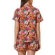thumbnail image 3 of Conjuntos de Mujeres de Hawái de 2 Piezas, Camisa Floral de Botones y Pantalones Cortos, Ropa Casual de Vacaciones Tropicales en la Playa 2026 S Naranja Rosa, 3 of 5