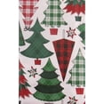 thumbnail image 2 of Seasons Greetings Plaid Christmas Trees Vinyl Flannel Backed Tablecloth 52"x70" Oblong, 2 of 4