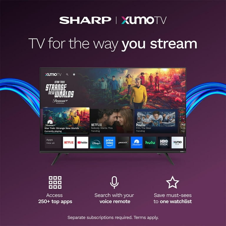 Sharp 4TC50HP7050U 50 inch Class Aquos QLED 4K Ultra HD Xumo Smart