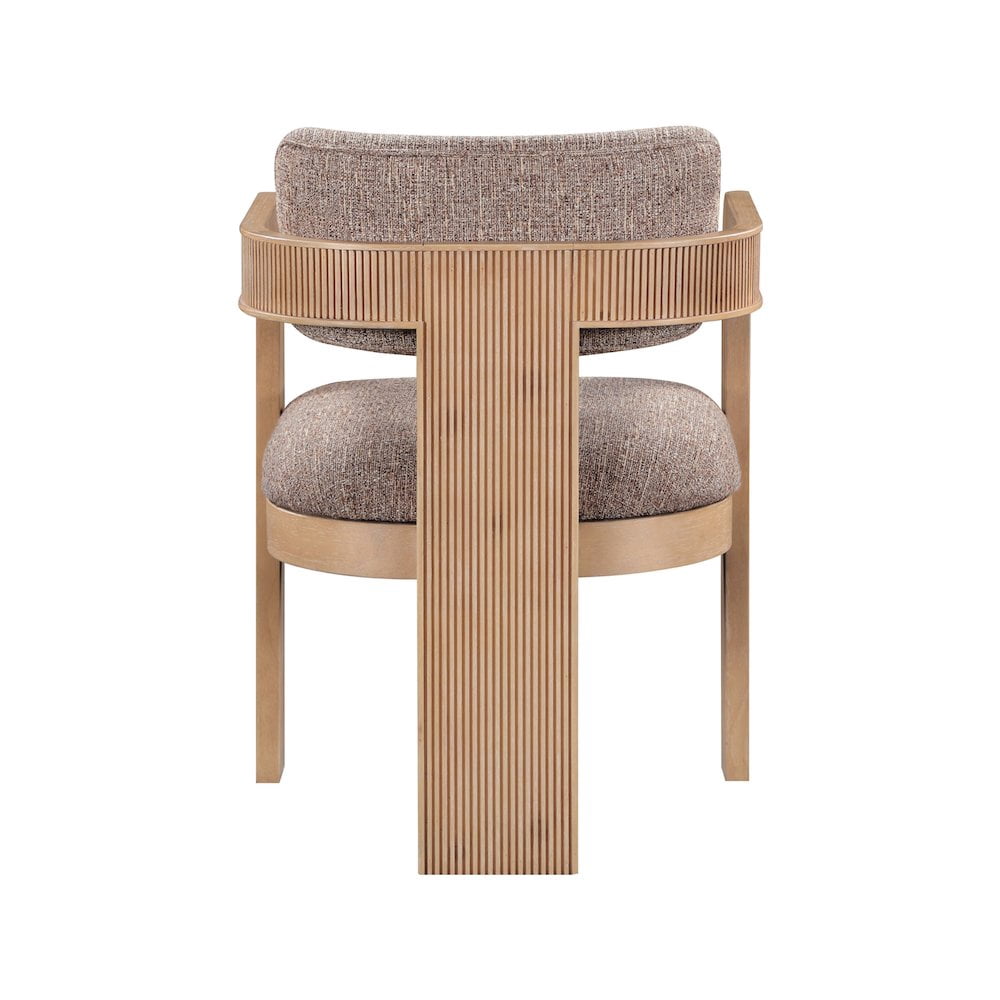 Meridian Furniture Sacha Brown Linen Textured Fabric Dining Chair (Set of 2)