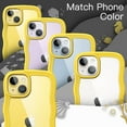 thumbnail image 7 of JETech Cute Case for iPhone 14 6.1-Inch, Wave Frame Curly Shape Shockproof Phone Cover for Women and Girls, Clear Hard PC Back (Yellow), 7 of 7