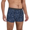 thumbnail image 5 of Men's Boxer Briefs, Dark Blue Paisley Soft Comfy Mens Underwear Boxer Briefs Breathable With Widen Waist, 5 of 7