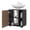 Black, Natural Oak, variant on Pascuale Under Sink Cabinet Two Side Shelves Engineered Wood Multi-Color