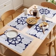thumbnail image 5 of Placemat Set of 6 Purple Rubber Placemats for Dining Table White Wood Grain Washable Table Mats for Kitchen and Party Decor Indoor & Outdoor Use, 5 of 8