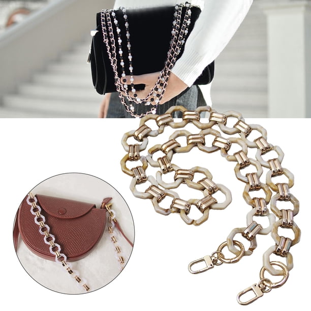 Hebillas Para Bolsos QUARKZMAN Correa De Cadena Para Bolso, 24" Correa De Cadena Plana De Asas Para Bolsos Crochet