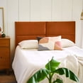 thumbnail image 5 of ZXNYH NoSom Sound Reducing Four Panel Velvet Upholstered Headboard, Terracotta, King, 5 of 8