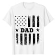thumbnail image 4 of KHONTS America Flag Dad T-Shirt Father's Day Tee Short Sleeve Crew Neck Summer Tops White XL, 4 of 4