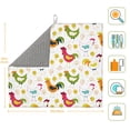 thumbnail image 3 of Naloa Chickens A Dish Drying Mat for Kitchen Counter, Heat Resistant Drainer Mats, Absorbent Draining Mat,Dish Rack Pad,16"x18", 3 of 8