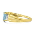 thumbnail image 4 of 14k Yellow Gold Oval Aquamarine And Diamond Ring, 4 of 6