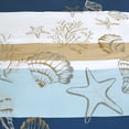 thumbnail image 3 of Teal & Blue Seashell Starfish Print Comforter Set King - Coastal Beach Theme Bedding, 3 of 7
