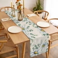 thumbnail image 3 of Table Runner 48 Inches Long for Kitchen Dining, Daisy Eucalyptus Leaves Dresser Scarf Farmhouse, Dining Table Decorations for Wedding/Parties, Rustic Weeping Botanical Linen 13 x 48 In, 3 of 8