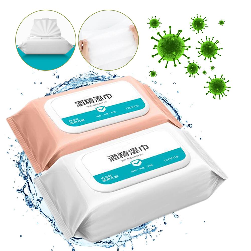 FAGINEY 120Pcs/Bag Portable Hand Cleaning Tissue Comfortable Skin