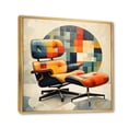 thumbnail image 2 of Designart "Colorful Mid Century Eames gracefulness IV" Mid-century Floater Framed Canvas Print, 2 of 7