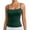 Tank Tops for Women Dark Green, variant on Summer Tank Tops for Women Square Neck Slim Fit Spaghetti Strap Caim Shirts Summer Y2K Going Out Basic Top Dark Green S