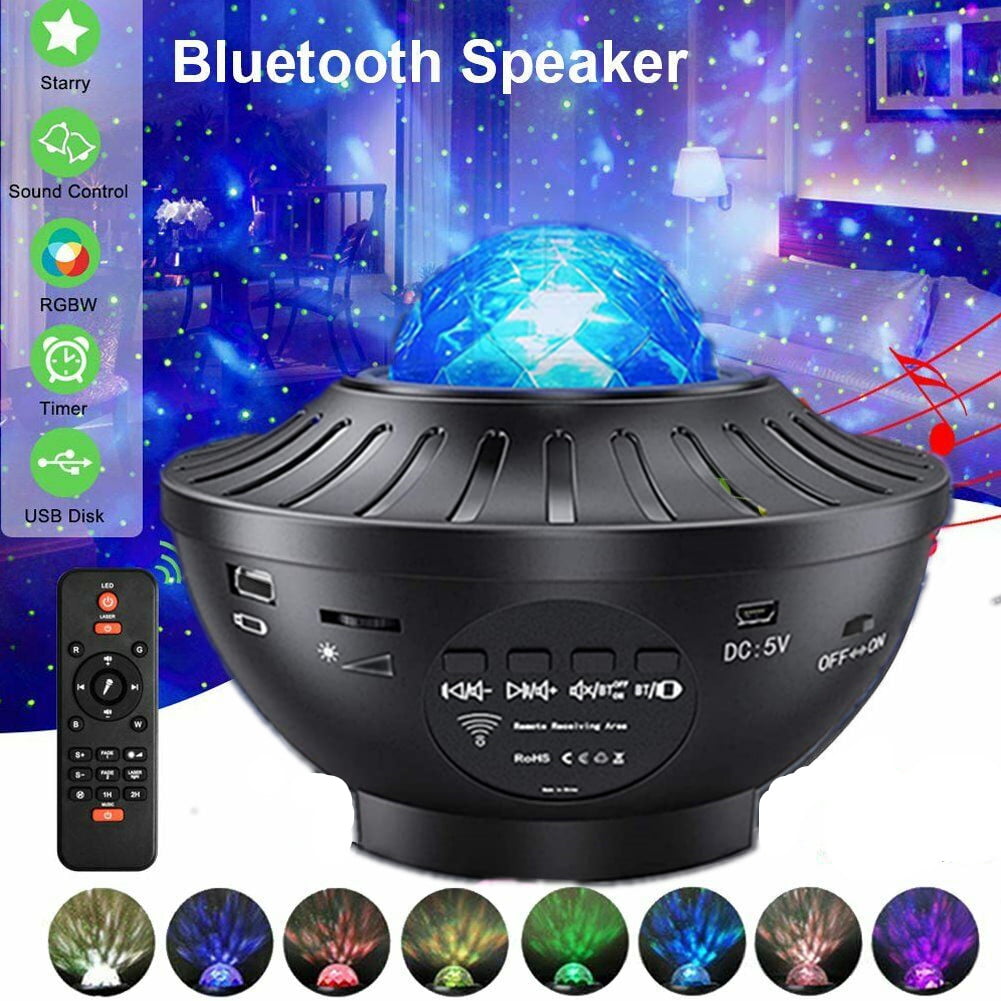 RGB Projector Light LED Galaxy Night Light Projector Music Bluetooth