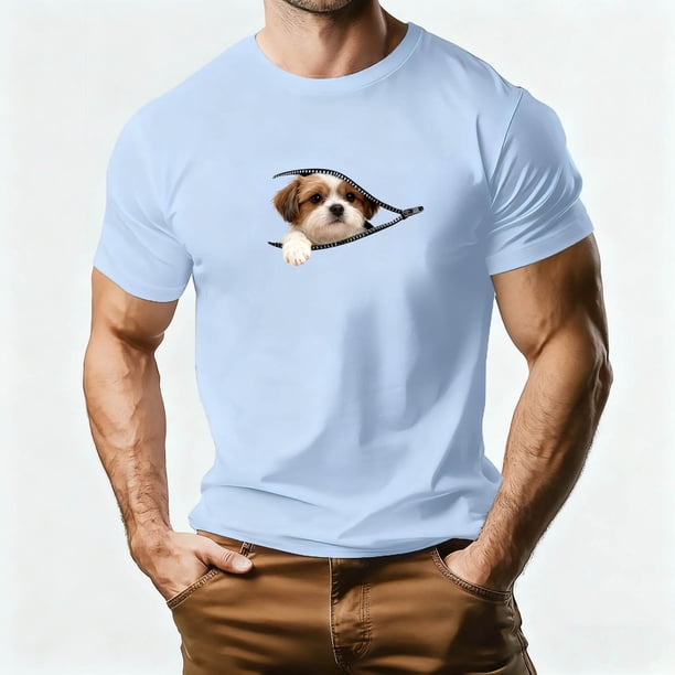 Tops para hombre, blusas y camisas de manga corta con cuello redondo para hombre, camiseta deportiva informal con estampado de corazones a la moda para hombre, blusa de poliéster de manga corta con cu