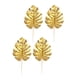 thumbnail image 3 of 12 piezas de simulación de hojas de tortuga plantas artificiales hojas de Monstera falsas con varilla Decoración para el hogar Colgantes de pared (Golden, L), 3 of 7