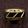 thumbnail image 4 of Tungsten Rings for Mens Wedding Bands Black Matte Multiple Grooves Size 6-16 (Tungsten, 7), 4 of 6