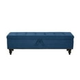 thumbnail image 5 of Storage Ottoman Bench, 59" Bedroom Bench Safety Hinge Ottoman,  Fabric Entryway Bench for Bedroom, Living Room, 5 of 7