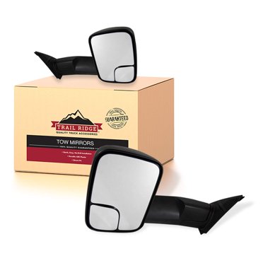 Trail Ridge Tow Mirror Power Heated Amber Signal Texture Black Pair for GM Truck