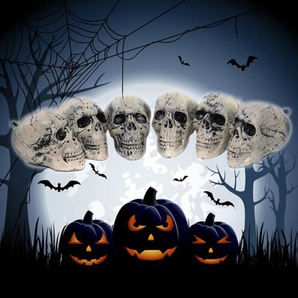 extase Productie Nederigheid 6 PCS Halloween Skulls Human Skeleton Head Skull Head Realistic Skeleton  Skulls for Halloween Home Table Decor (3.9 x 5.5 Inches) - Walmart.com
