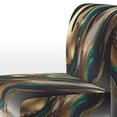thumbnail image 4 of Designart « Agate en Vert et Or II » Chaise d'Appoint Rembourrée en Agate Verte - Fauteuil Moderne pour Salon, 4 of 7